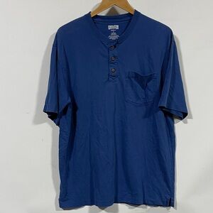 Duluth trading co Men's Navy Henley Pocket T-Shirt